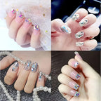 nail art  irregular shaped diamonds, small round diamonds, full diamond jewelry, mineral black rhinestones, super  diamonds