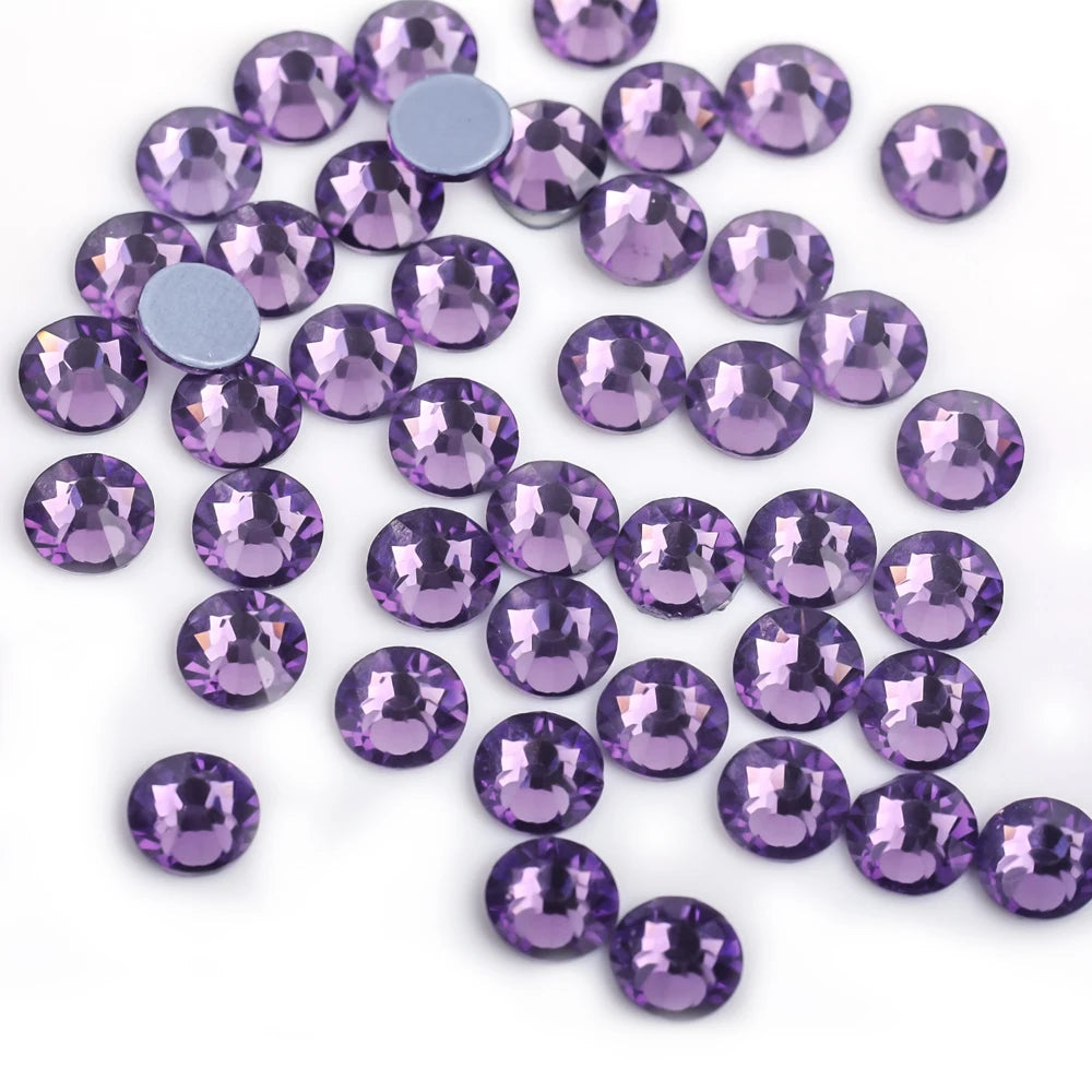 SS6-SS30 40Colors Crystal AB Better DMC Hot Fix Rhinestones,Glass Strass Hotfix Iron On Rhinestones Sewing & Fabric Decorations