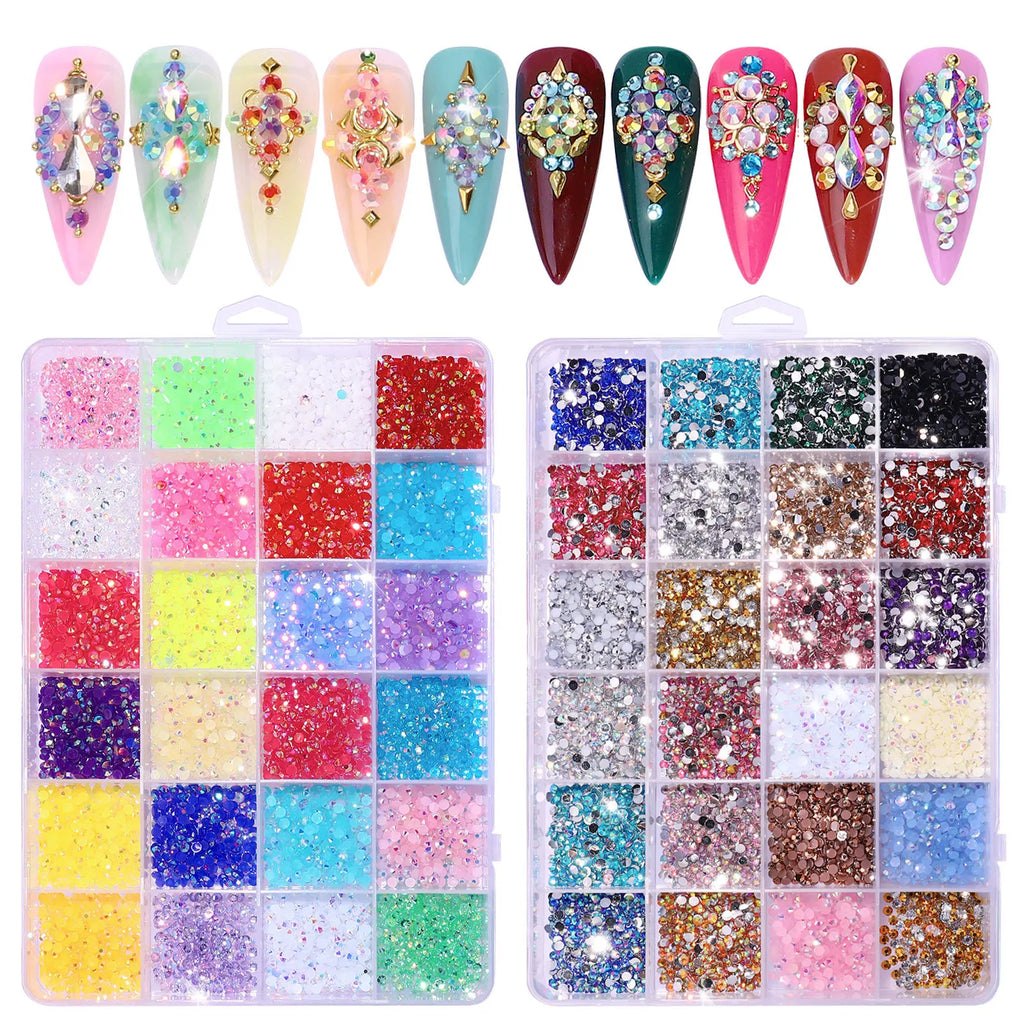 Wholesale Resin Rhinestones for Cloth Shoes Mobile Nail Decorations Jelly AB Crystal Gems Flatback  Rhinestone Accessories
