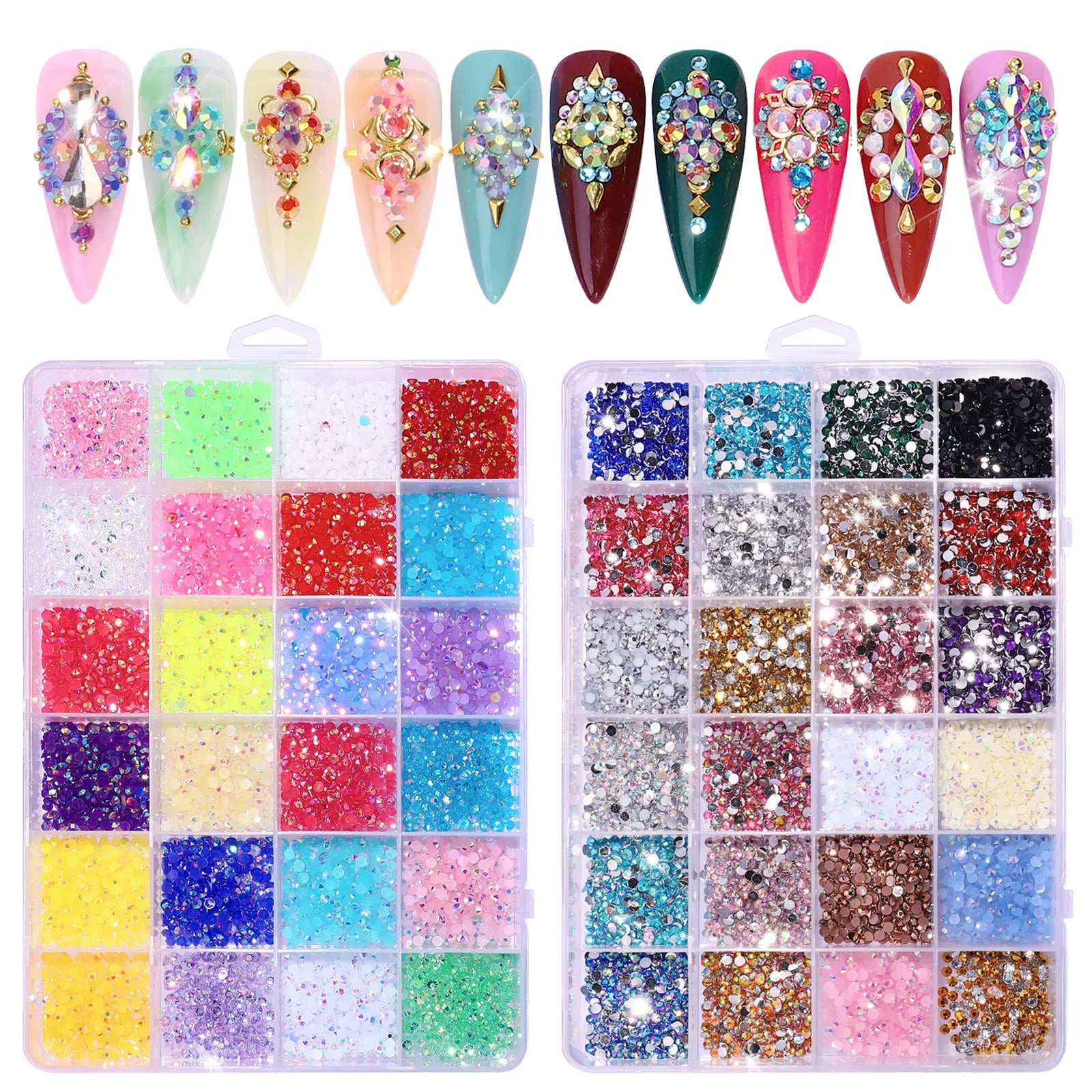 Wholesale Resin Rhinestones for Cloth Shoes Mobile Nail Decorations Jelly AB Crystal Gems Flatback  Rhinestone Accessories