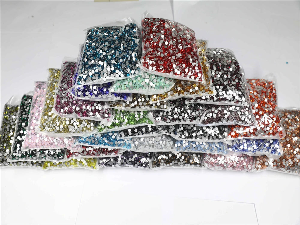 100Gross Big  Package White/Pink/Green/Blue/Opal Flatback Crystal AB Non hotfix Rhinestones AB Strass for Nail Art Decorations