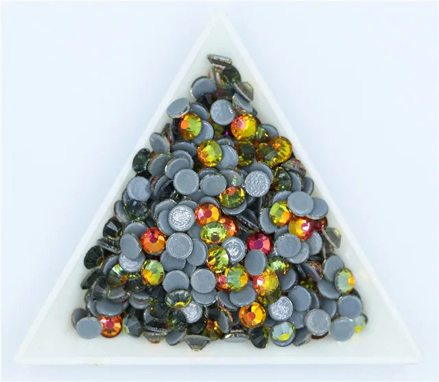 ss3,ss4,ss8,ss12,ss34 Hot fix Rhinestone Glitter Strass Flatback Glass Crystal Hotfix stones Iron on Rhinestones For Garment
