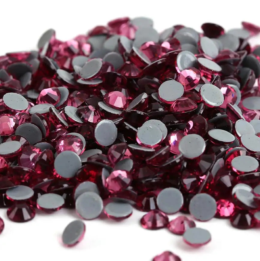 SS6-SS30 Newest 40Colors Crystal AB DMC Hot Fix Rhinestones,Glass Strass Hotfix Iron On Rhinestones Sewing & Fabric Decorations