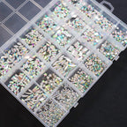 24 grid nail drill shaped resin drill mixed with flat bottomed round drill DIY jewelry