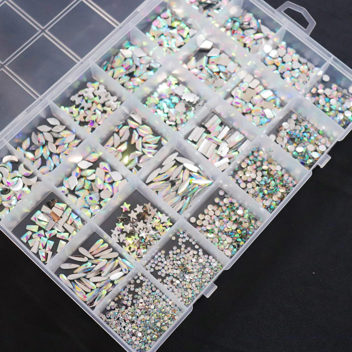 24 grid nail drill shaped resin drill mixed with flat bottomed round drill DIY jewelry