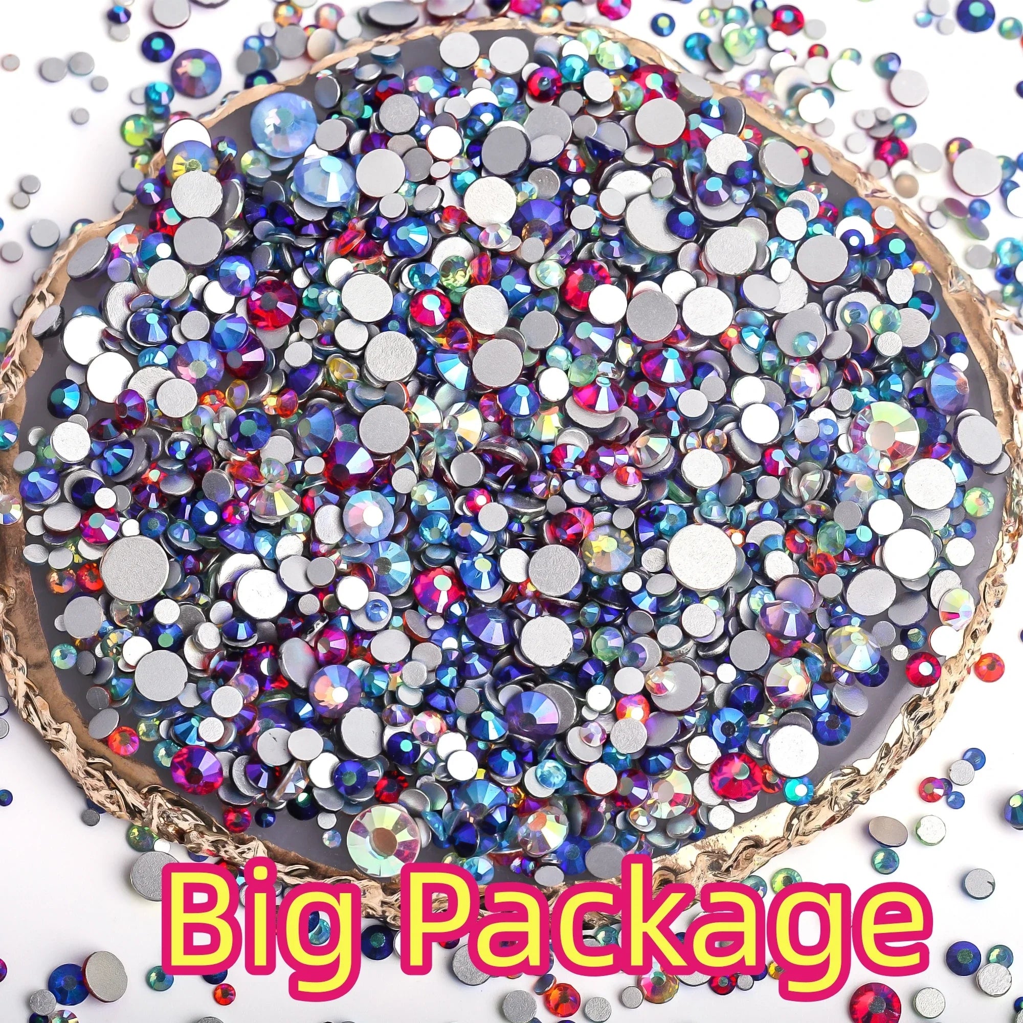 SS3-SS50 Big Bag Wholesale Top Quality Better DMC Crystal AB Glass Strass Iron On Hotfix Rhinestones