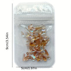 100pcs nail accessories Aurora Diamond Warm Elf trapezoidal heart-shaped small flat bottomed irregular Diamond Warm super flash