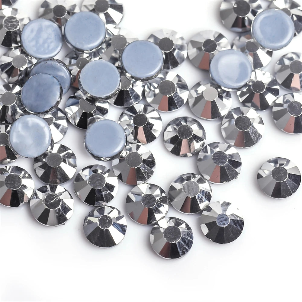 SS6-SS30 40Colors Crystal AB Better DMC Hot Fix Rhinestones,Glass Strass Hotfix Iron On Rhinestones Sewing & Fabric Decorations