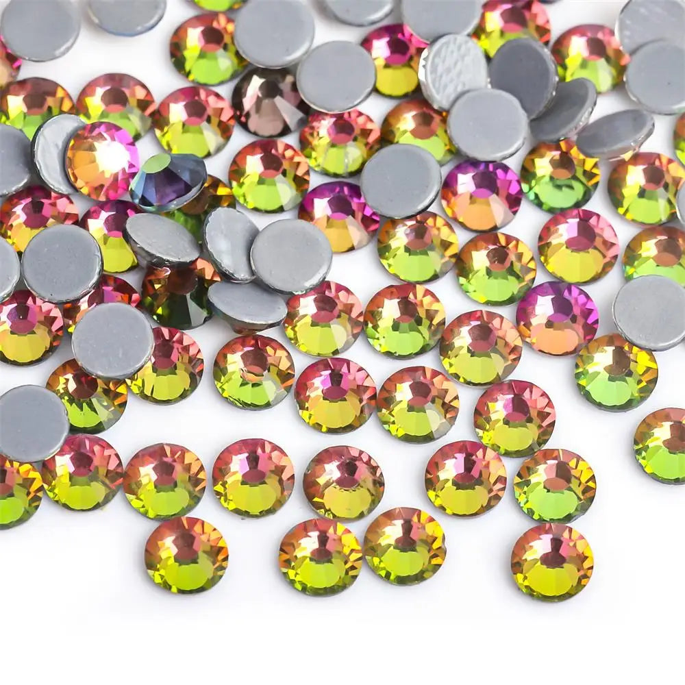SS6-SS30 40Colors Crystal AB Better DMC Hot Fix Rhinestones,Glass Strass Hotfix Iron On Rhinestones Sewing & Fabric Decorations