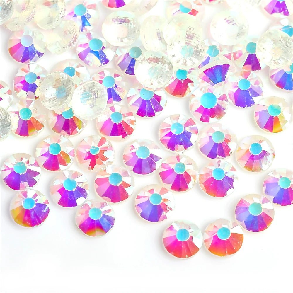 SS6-SS30 40Colors Crystal AB Better DMC Hot Fix Rhinestones,Glass Strass Hotfix Iron On Rhinestones Sewing & Fabric Decorations