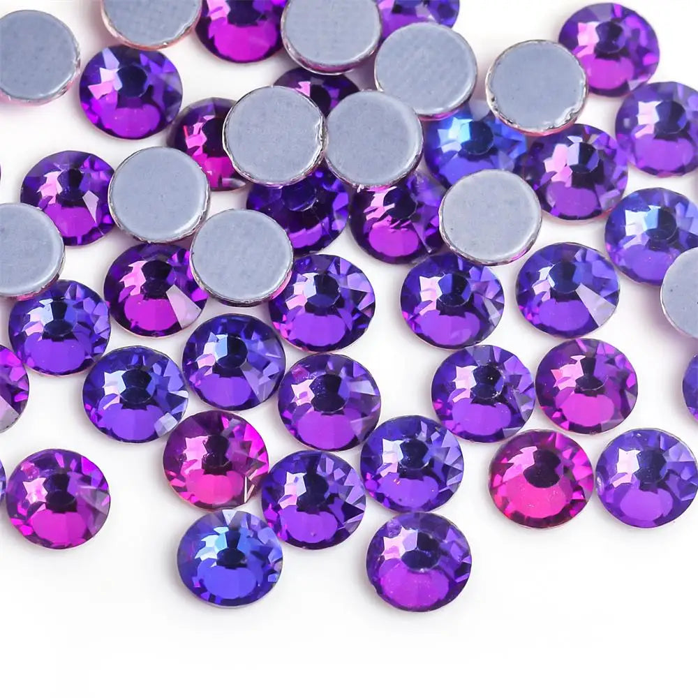 SS6-SS30 40Colors Crystal AB Better DMC Hot Fix Rhinestones,Glass Strass Hotfix Iron On Rhinestones Sewing & Fabric Decorations