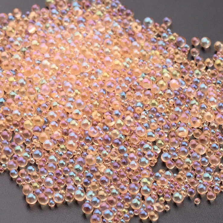 10g/Bag Caviar 0.6-3mm Mix Glass Tiny Rhinestones For Manicure Balls Micro Beads For Nail Decorations DIY Charms Nail Art