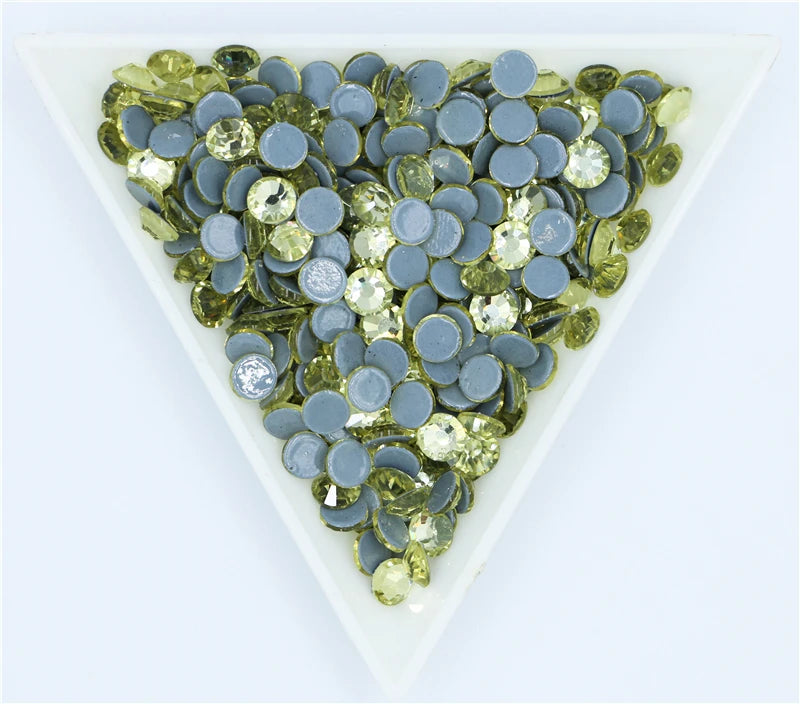 SS6-SS30 40Colors Crystal AB DMC Hot Fix Rhinestones,Glass Strass Hotfix Iron On Rhinestones Nailart Sewing & Fabric Decorations