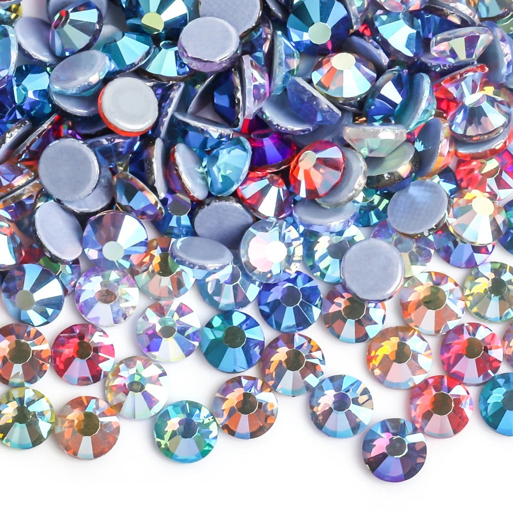 SS6-SS30 40Colors Crystal AB Better DMC Hot Fix Rhinestones,Glass Strass Hotfix Iron On Rhinestones Sewing & Fabric Decorations