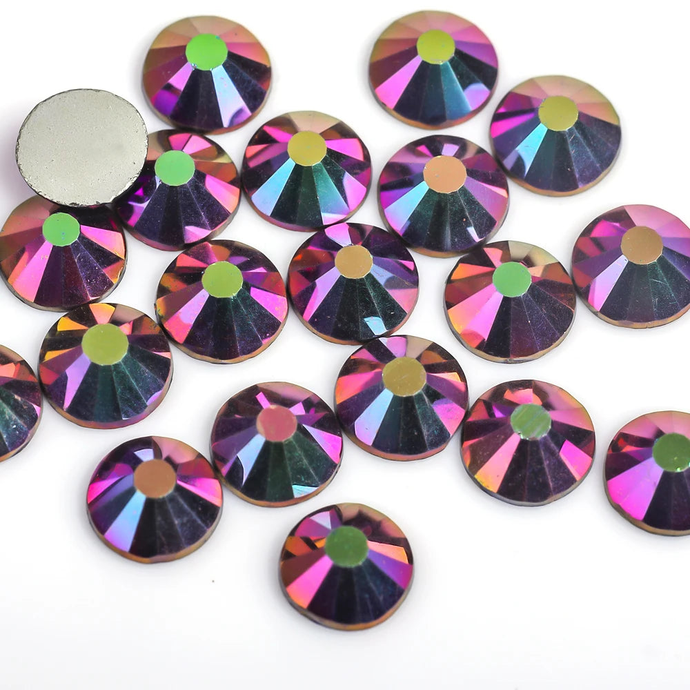 Newest Purple Velvet Crystal Loose стразы Non Hot Fix Rhinestones Glass Strass Non Hotfix Rhinestone DIY Nails Art Decorations