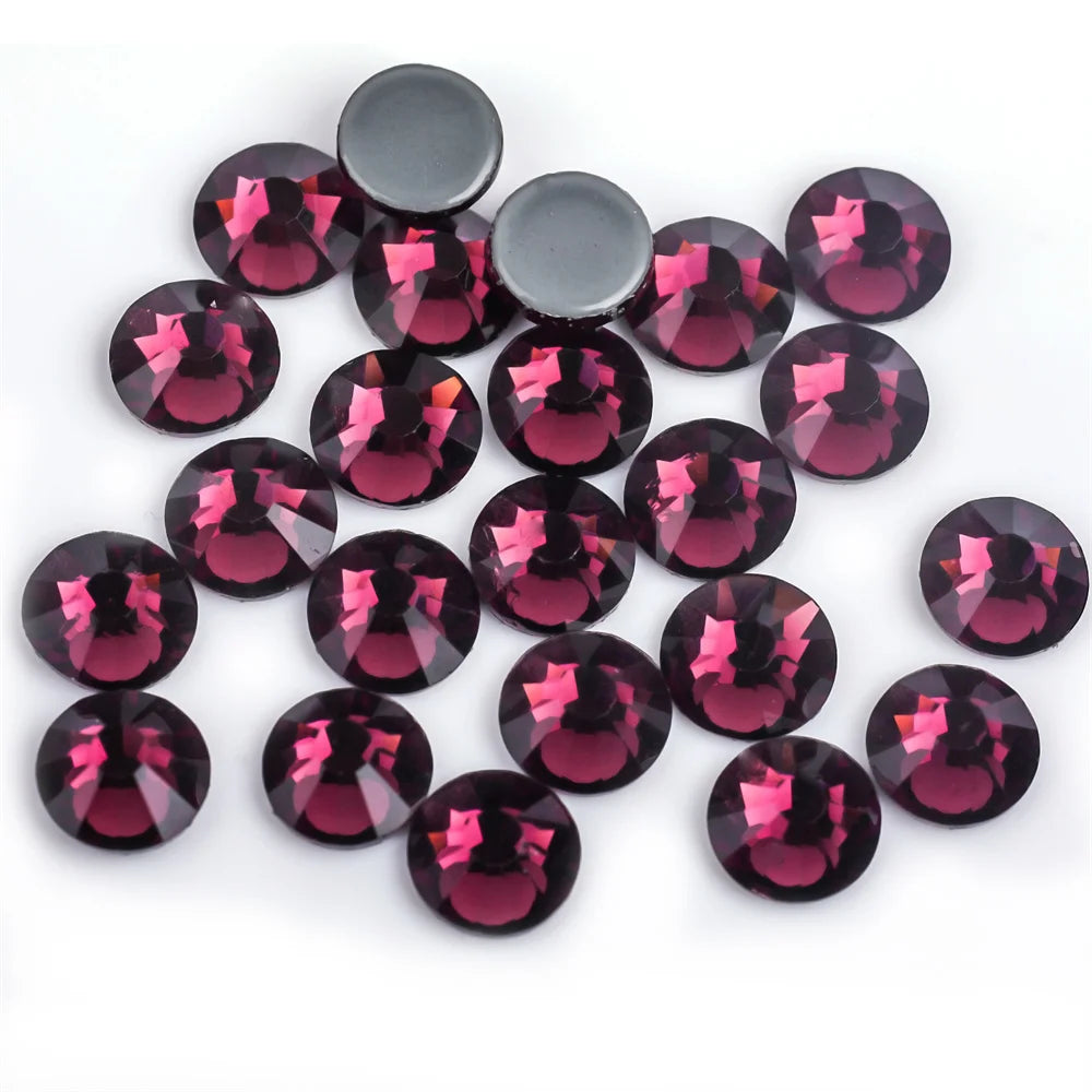 SS6-SS30 40Colors Crystal AB Better DMC Hot Fix Rhinestones,Glass Strass Hotfix Iron On Rhinestones Sewing & Fabric Decorations