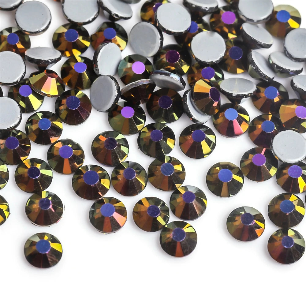 SS6-SS30 40Colors Crystal AB Better DMC Hot Fix Rhinestones,Glass Strass Hotfix Iron On Rhinestones Sewing & Fabric Decorations