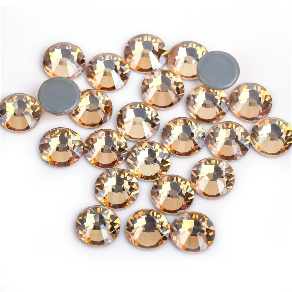 SS6-SS30 40Colors Crystal AB Better DMC Hot Fix Rhinestones,Glass Strass Hotfix Iron On Rhinestones Sewing & Fabric Decorations