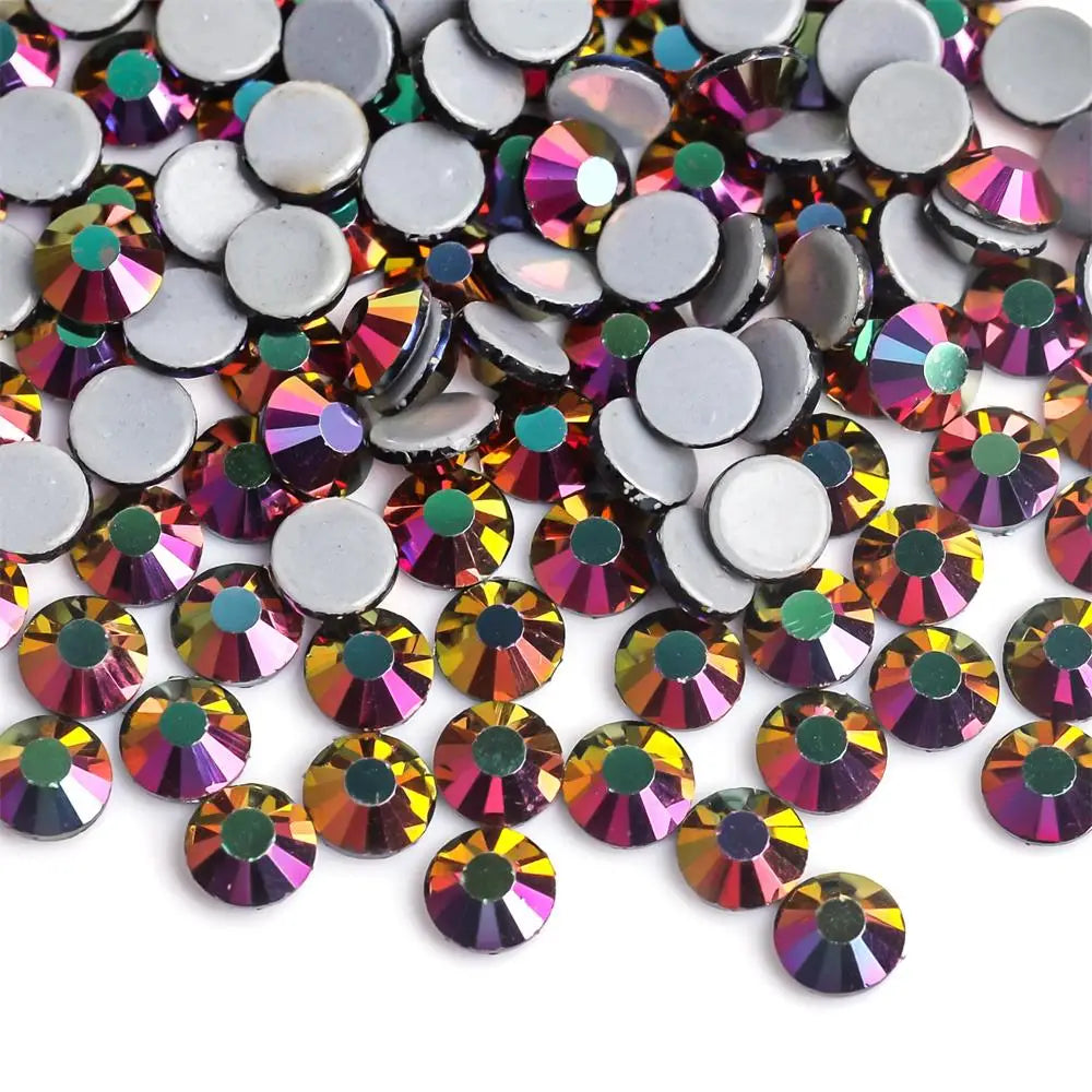 SS6-SS30 40Colors Crystal AB Better DMC Hot Fix Rhinestones,Glass Strass Hotfix Iron On Rhinestones Sewing & Fabric Decorations