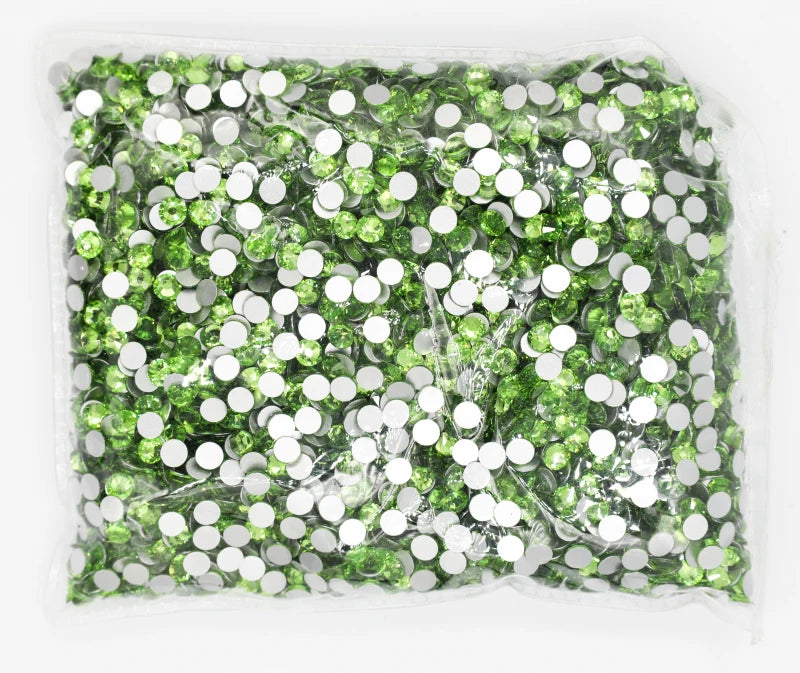 100Gross Big  Package White/Pink/Green/Blue/Opal Flatback Crystal AB Non hotfix Rhinestones AB Strass for Nail Art Decorations