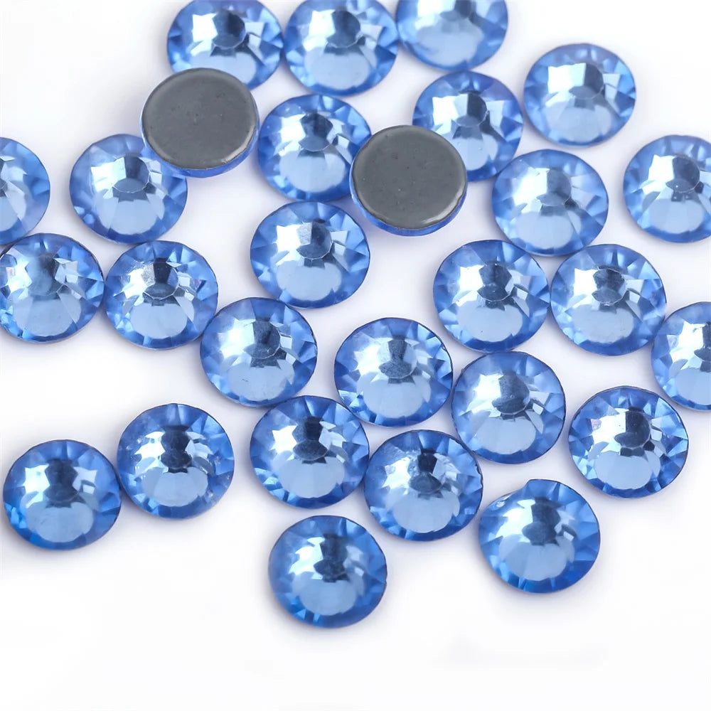 SS6-SS30 40Colors Crystal AB Better DMC Hot Fix Rhinestones,Glass Strass Hotfix Iron On Rhinestones Sewing & Fabric Decorations