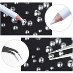 Box Multi-Size Nail Rhinestones 3D Crystal DIY Nail Art Decorations crystal diamond gems with Pen tweezers Nail Beauty Tool Set