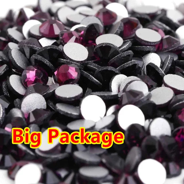 Wholesale Bulk Package SS3-SS30 Flatback Crystal AB Non hotfix Rhinestones Clear AB Strass for Nail Art Decorations