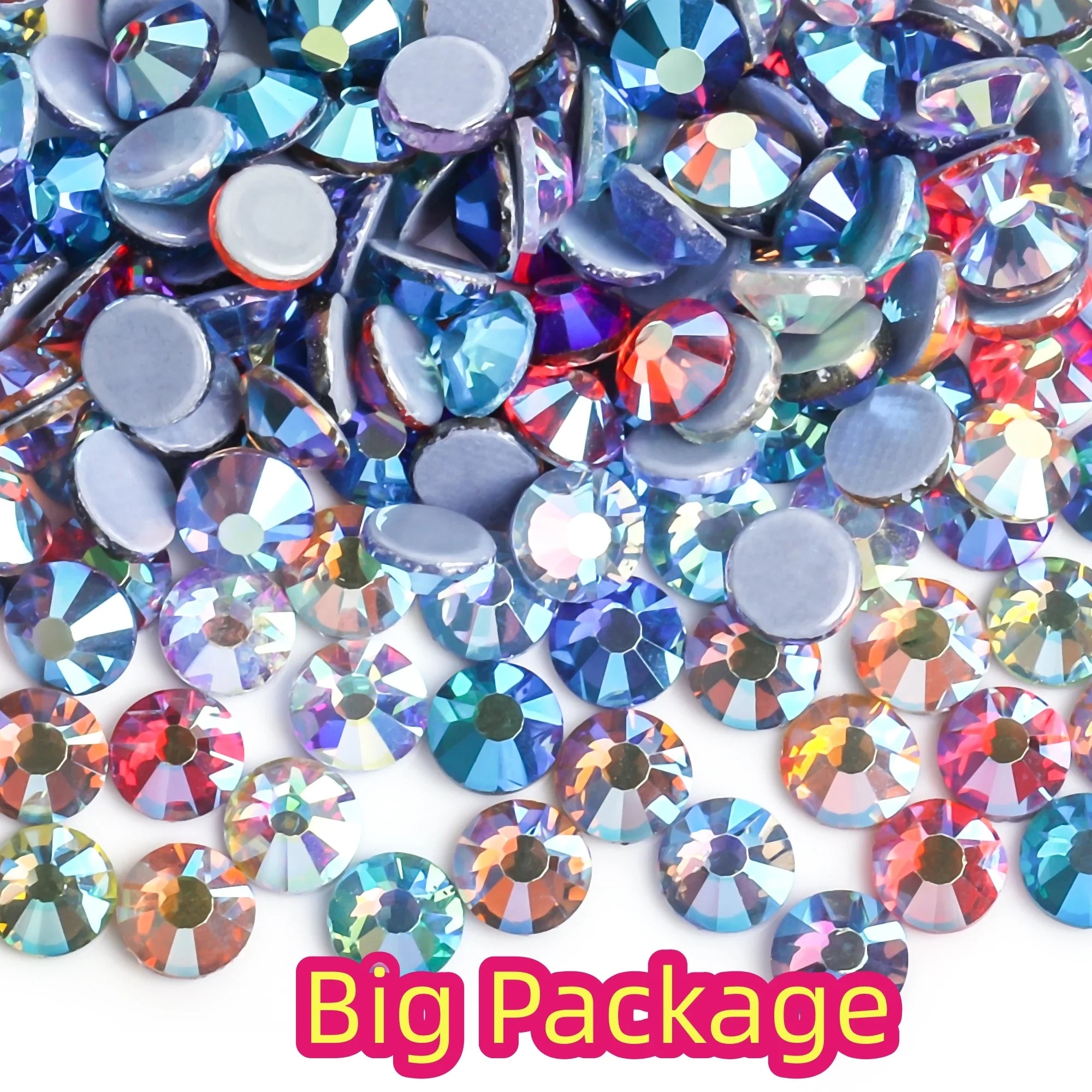 SS3-SS50 Big Bag Wholesale Top Quality Better DMC Crystal AB Glass Strass Iron On Hotfix Rhinestones