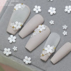 1bag  Acrylic Petal Flowers With Gold Beads Nails Glitter Kinds of Colors Flowers Rhinestones Gems DIY Nail Art Decoration