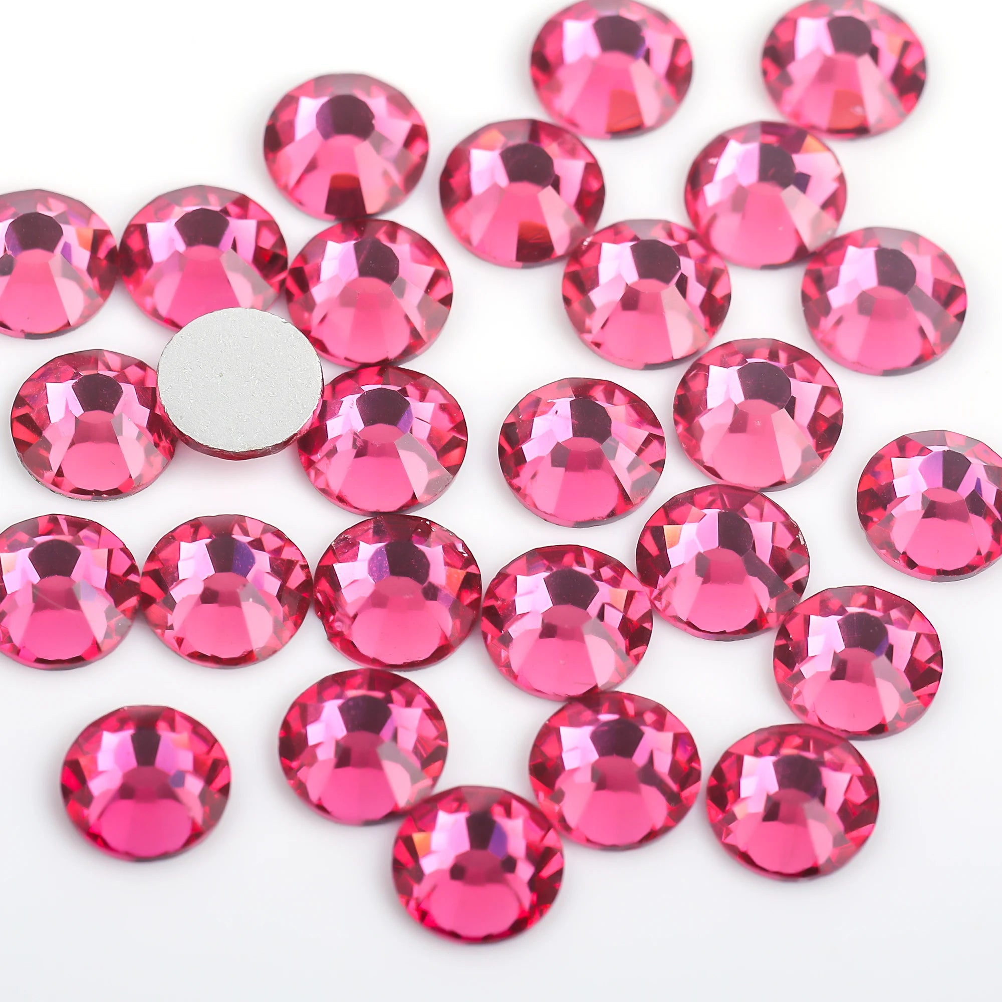 Light Pink/Rose /Fuchsia /Siam Glass 3D Nail Art Rhinestones SS3~SS34 Crystal Nails Non HotFix Decorations
