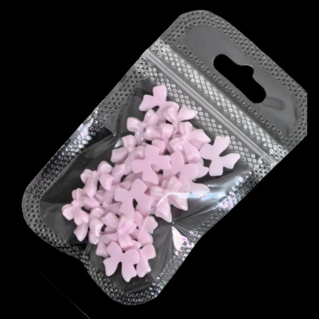 DIY Nail Art Accessories Pack Bow Tie Rhinestones Round Diamonds for Nail Decoration