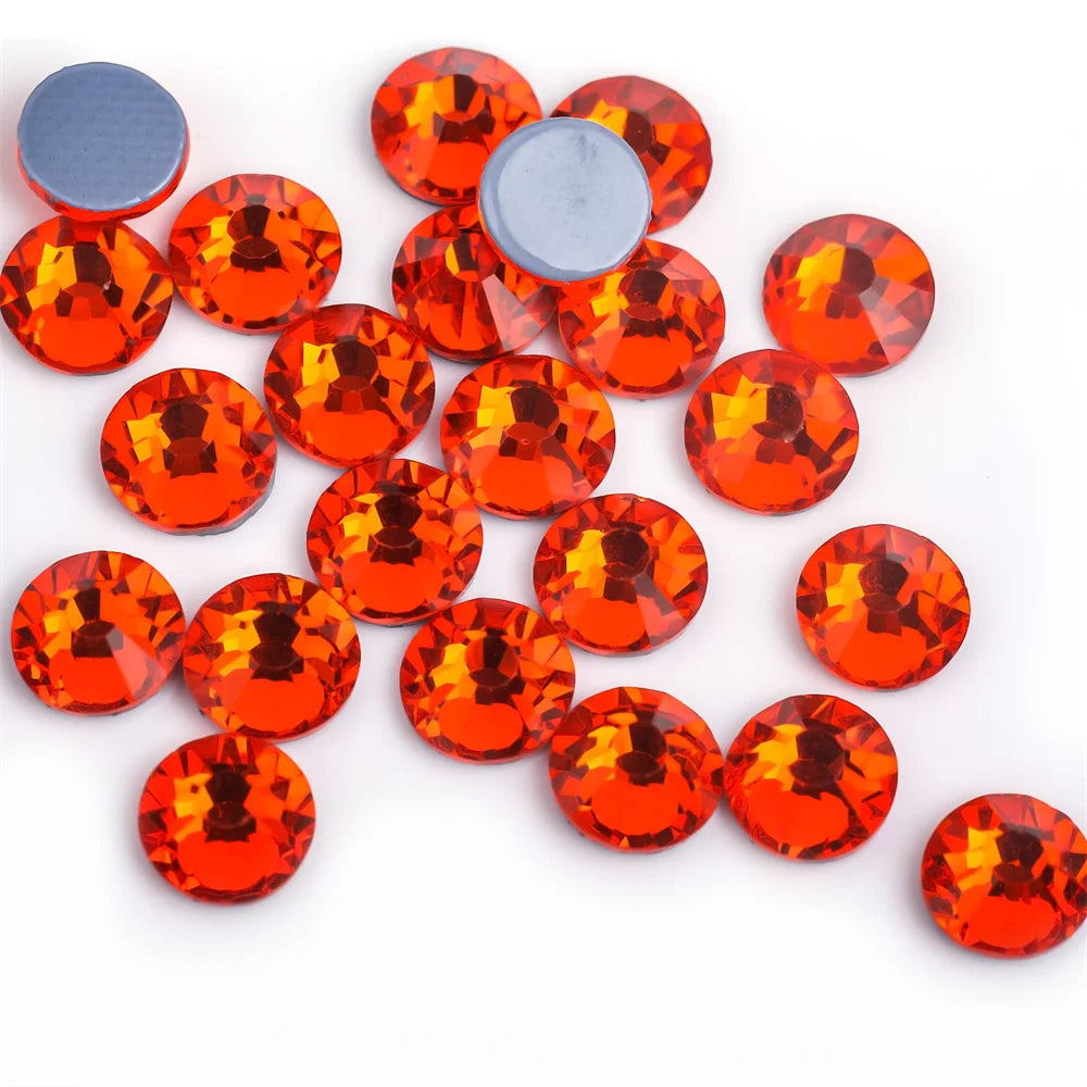 SS6-SS30 40Colors Crystal AB Better DMC Hot Fix Rhinestones,Glass Strass Hotfix Iron On Rhinestones Sewing & Fabric Decorations
