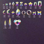 20pcs Irregular Shape Rhinestones Nail Art Gems AB Color Flat Back Diamonds Wholesale Sparkling Nail Accessories