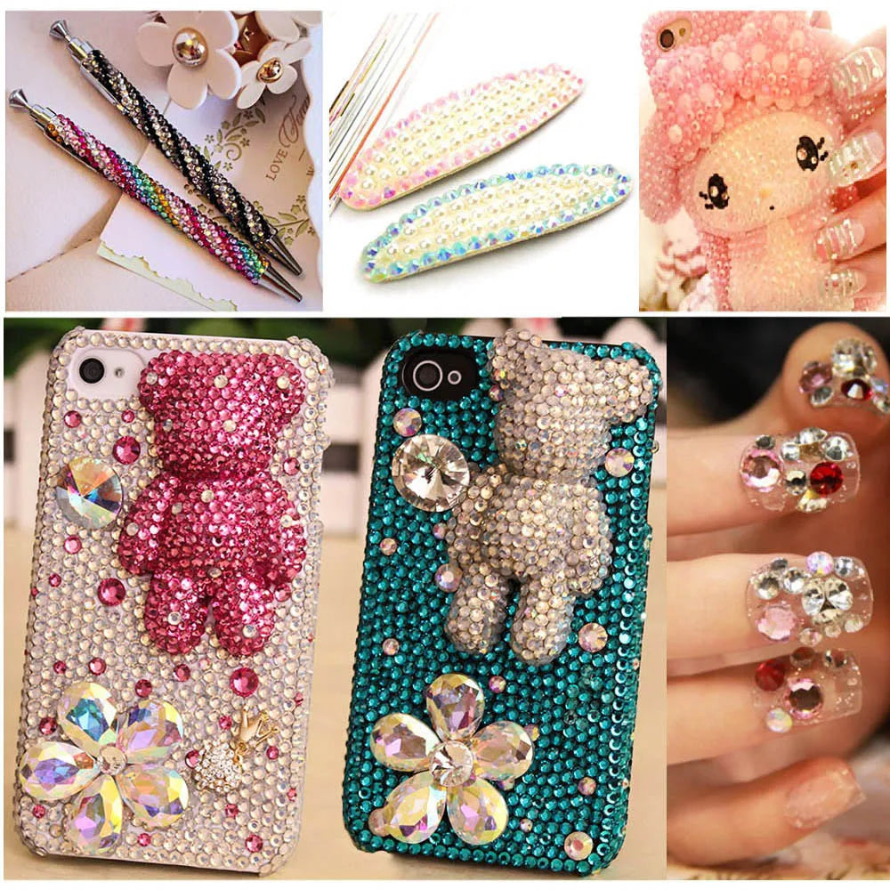 Wholesale Resin Rhinestones for Cloth Shoes Mobile Nail Decorations Jelly AB Crystal Gems Flatback  Rhinestone Accessories