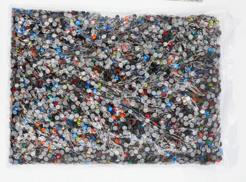 14400pcs Bulk Big package Crystal Clear Color ss3-ss30 Non Hot Fix Rhinestones FlatBack Nail Art Rhinestones Garment Decorations