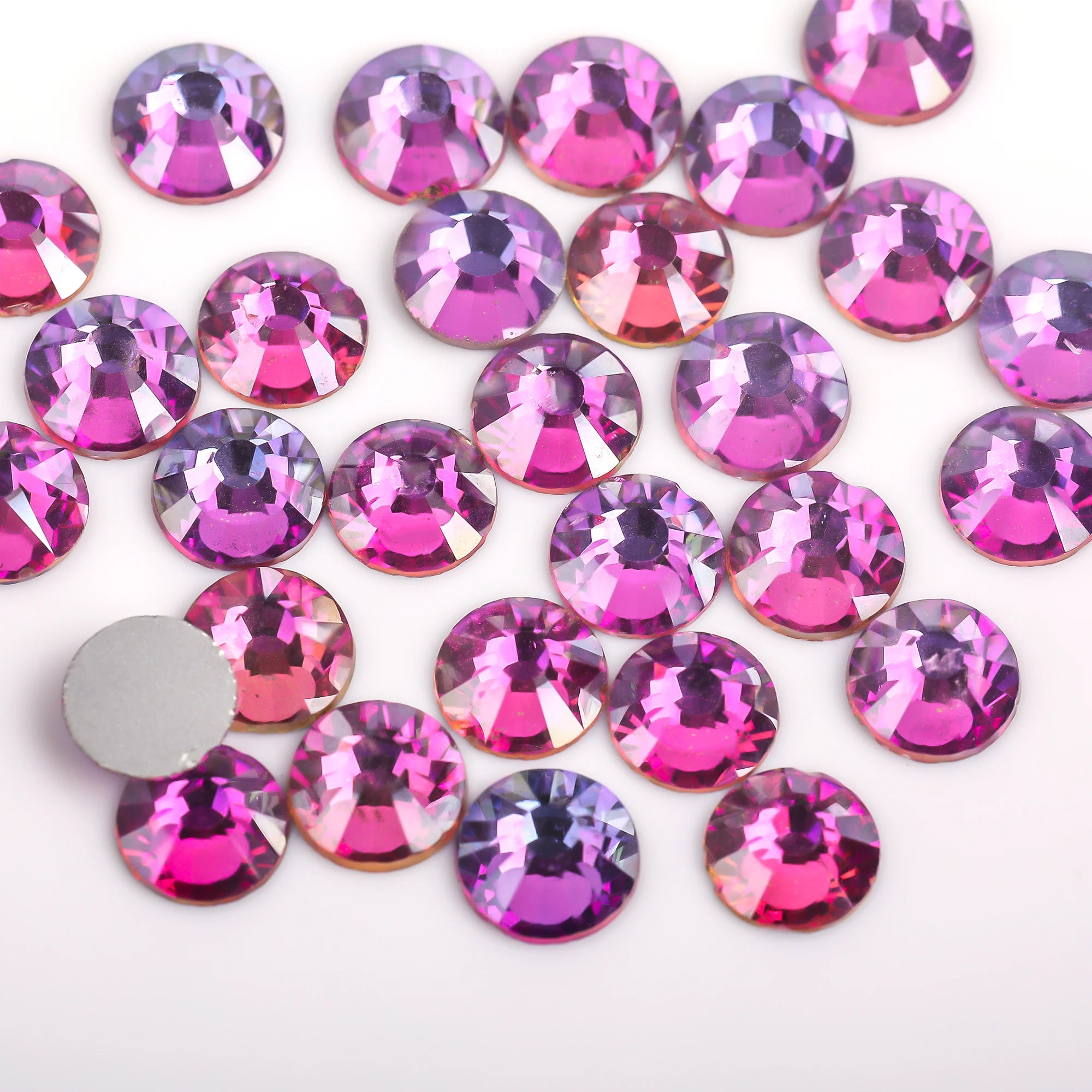 Light Pink/Rose /Fuchsia /Siam Glass 3D Nail Art Rhinestones SS3~SS34 Crystal Nails Non HotFix Decorations