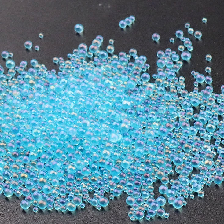 10g/bag Mini Bubble Ball Beads 0.6-3mm Mixed Tiny Beads For Glass Globe Silicone Mold Filler Charms DIY Nail Art Decor